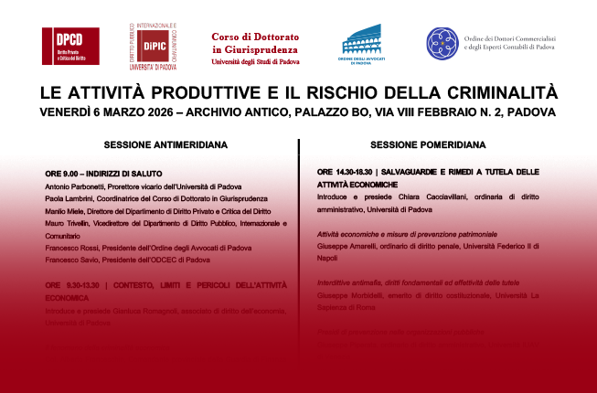 Collegamento a LE ATTIVITÀ PRODUTTIVE E IL RISCHIO DELLA CRIMINALITÀ