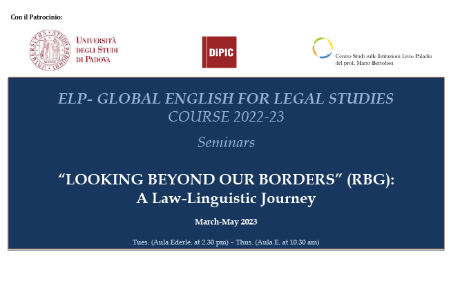 Collegamento a LOOKING BEYOND OUR BORDERS (RBG): A Law-Linguistic Journey