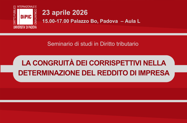 Collegamento a LA CONGRUITÀ DEI CORRISPETTIVI NELLA DETERMINAZIONE DEL REDDITO DI IMPRESA