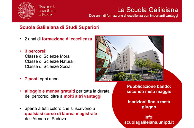 Collegamento a Nuovo percorso magistrale Scuola Galileiana